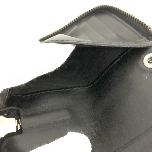 Jimmy Choo MALONE YSN Flat Star Studs Leather Card Case Black/7BH0095 - Picture 6 of 8